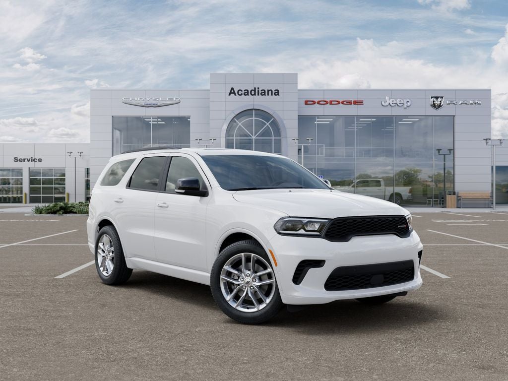 2026 Dodge Durango GT Plus in White Knuckle Clear-Coat Exterior Paint — front three-quarter view