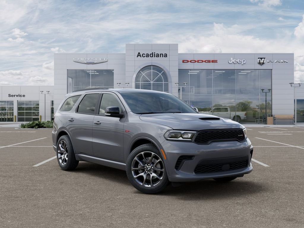2026 Dodge Durango GT Premium HEMI V8 in Destroyer Gray Clear-Coat Exterior Paint — front three-quarter view