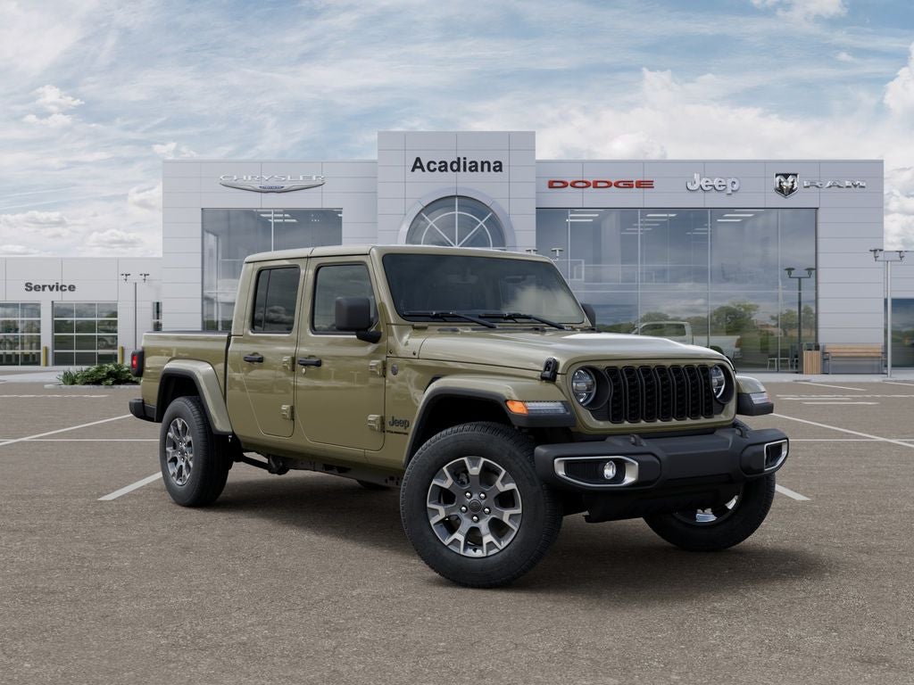 2026 Jeep Gladiator Sahara in 41 Exterior Paint — front three-quarter view