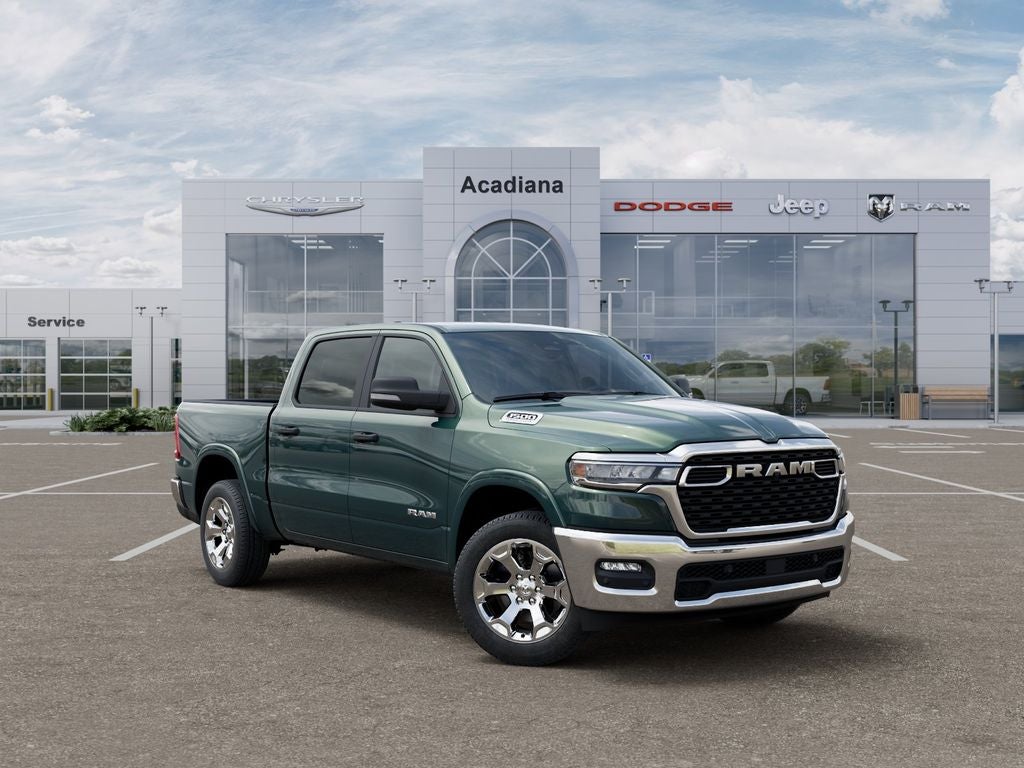 2026 RAM 1500 Big Horn/Lone Star in Serrano-Green Metallic Exterior Paint — front three-quarter view