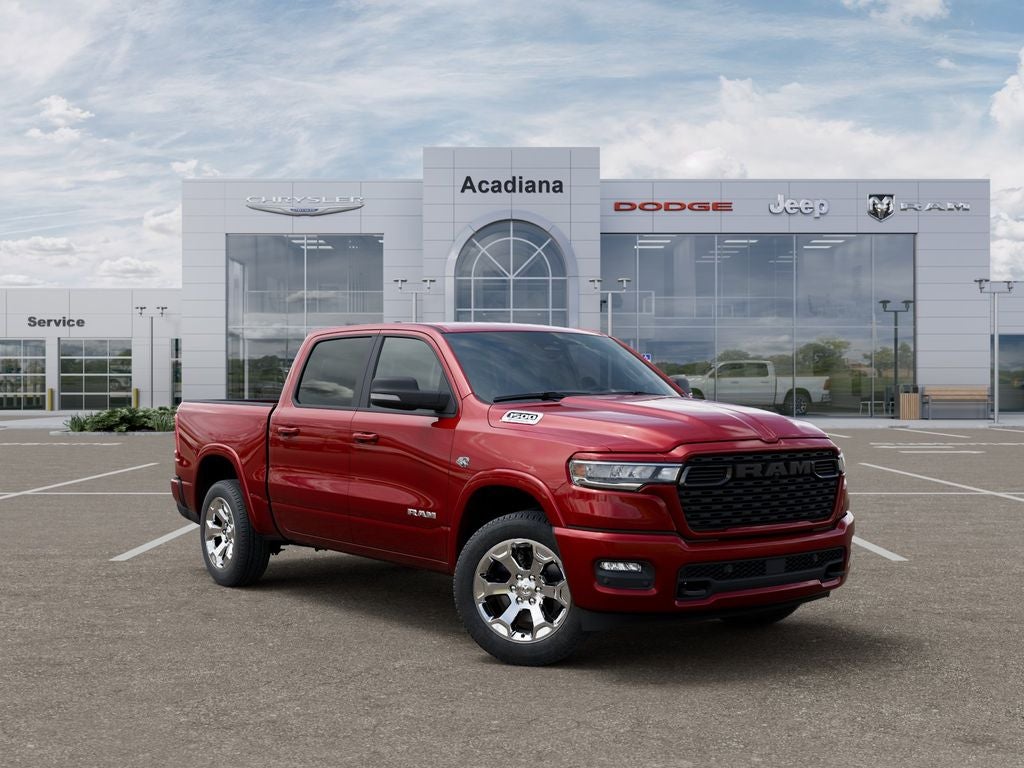 2026 RAM 1500 Big Horn/Lone Star in Molten Red Pearl-Coat Exterior Paint — front three-quarter view