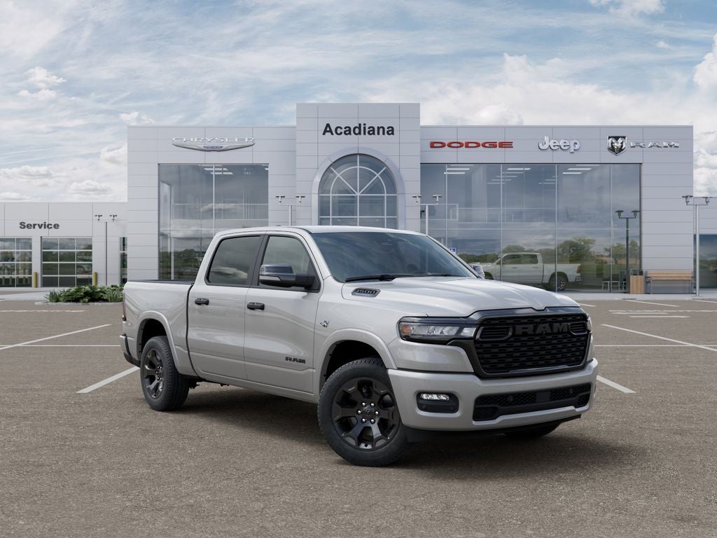2026 RAM 1500 Big Horn/Lone Star in Silver Zynith Exterior Paint — front three-quarter view