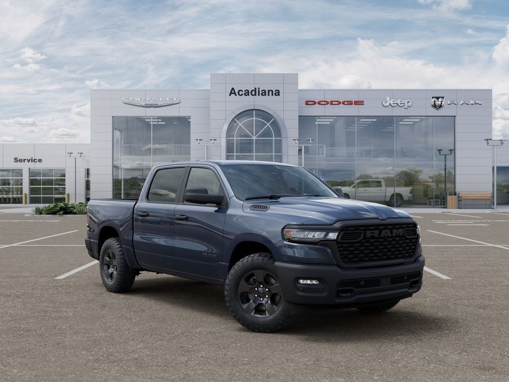 2026 RAM 1500 Warlock in Forged Blue Metallic Exterior Paint — front three-quarter view