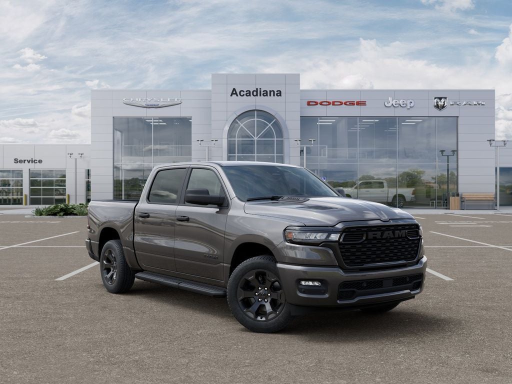 2026 RAM 1500 Express in Granite Crystal Metallic Clear-Coat Exterior Paint — front three-quarter view