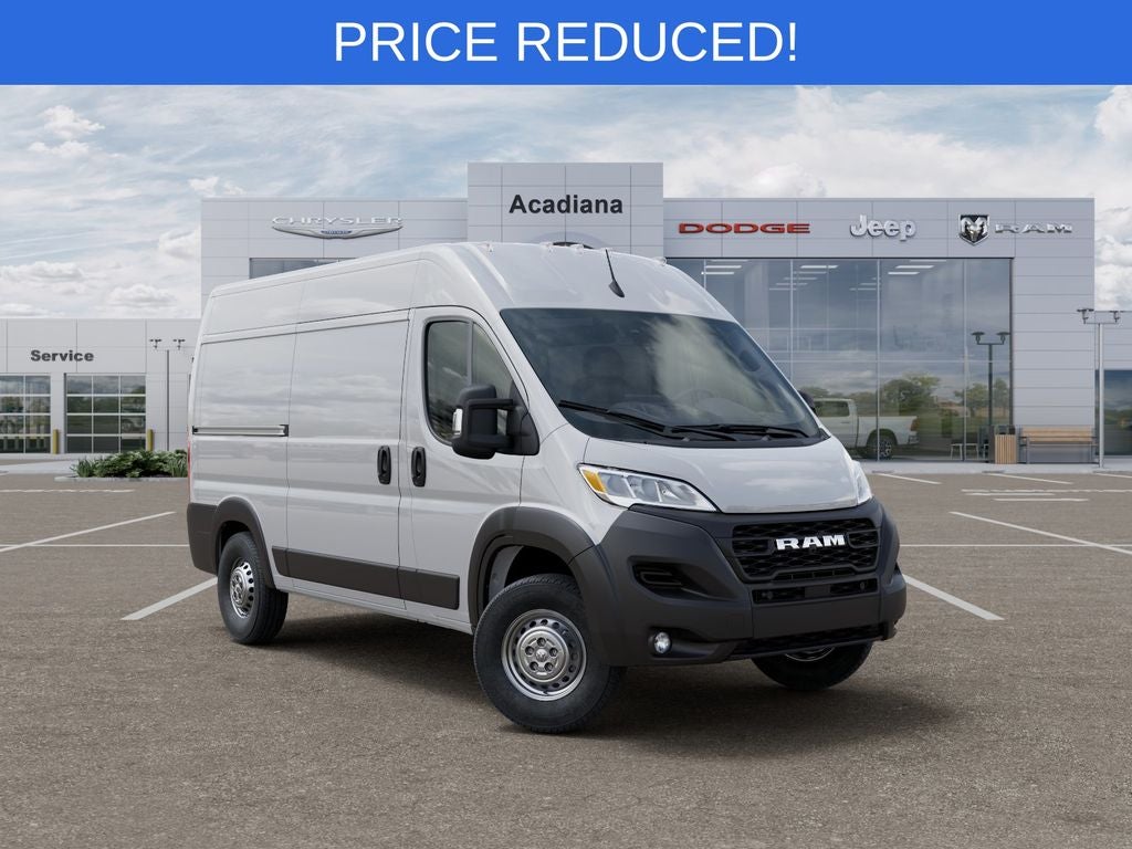 2026 RAM ProMaster Cargo Van High Roof in Bright White Clear-Coat Exterior Paint — front three-quarter view
