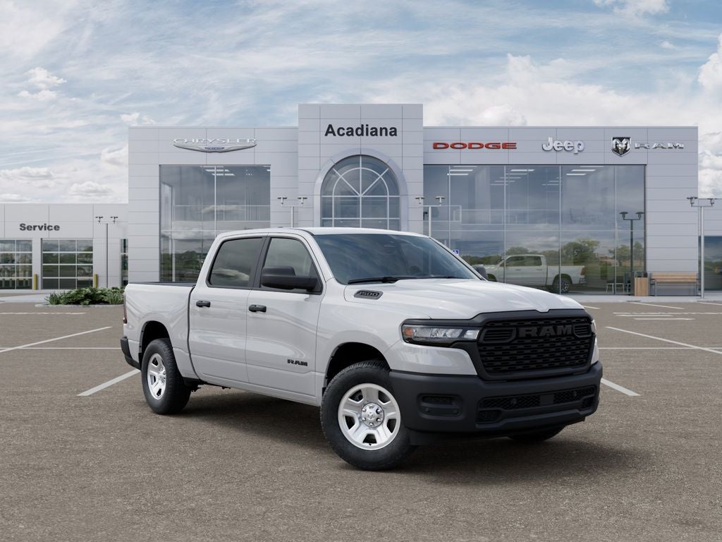 2026 RAM 1500 Tradesman in Bright White Clear-Coat Exterior Paint — front three-quarter view