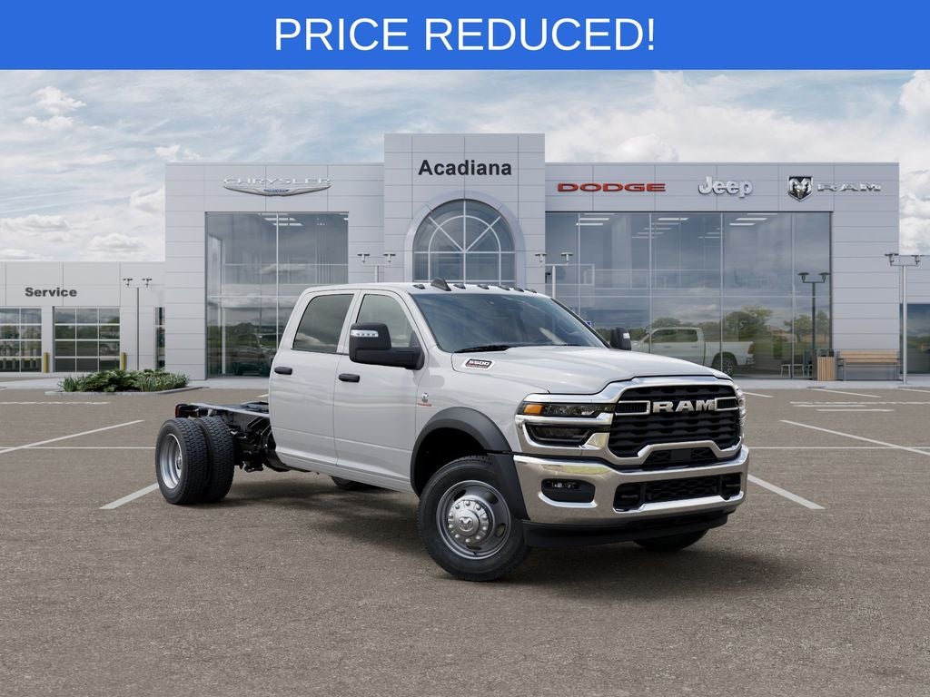 2026 RAM 5500 Chassis Cab Tradesman in Bright White Clear-Coat Exterior Paint — front three-quarter view