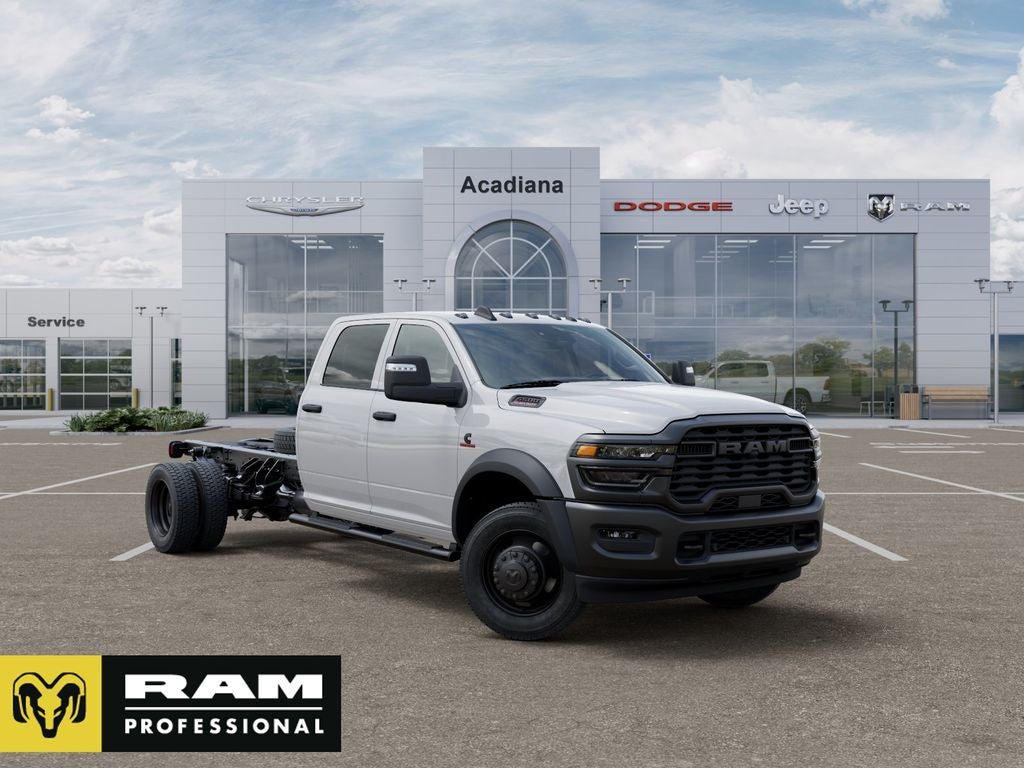2026 RAM 5500 Chassis Cab Tradesman in Bright White Clear-Coat Exterior Paint — front three-quarter view