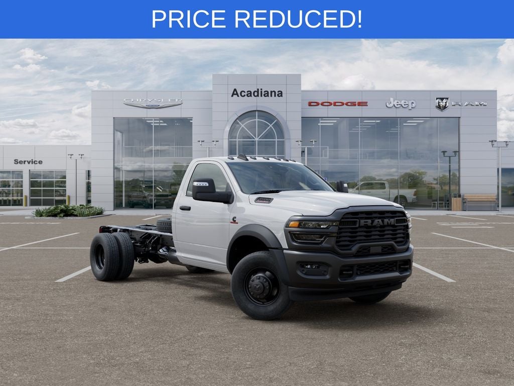 2026 RAM 3500 Chassis Cab Tradesman 167.5 WB in Bright White Clear-Coat Exterior Paint — front three-quarter view